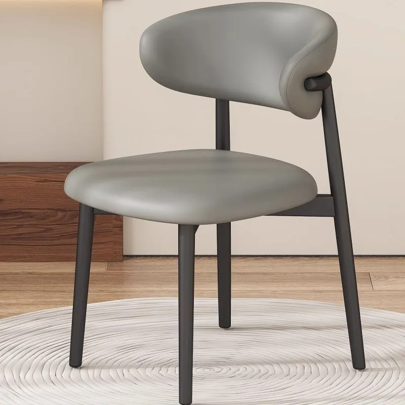 Modern Minimalist Dining Chair - Nordic Light Luxury Style - Comfortable Backrest Chair for Home, Hotel, Restaurant - Long Sitting Ergonomic Design thumbnail 9