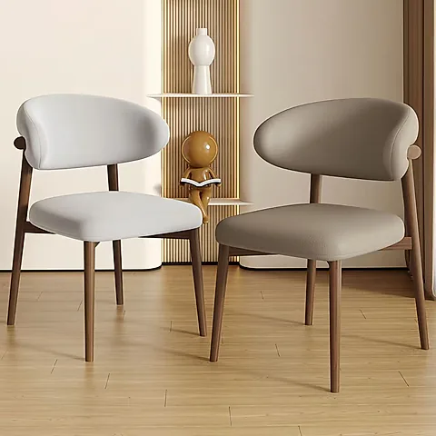 Modern Minimalist Dining Chair - Nordic Light Luxury Style - Comfortable Backrest Chair for Home, Hotel, Restaurant - Long Sitting Ergonomic Design