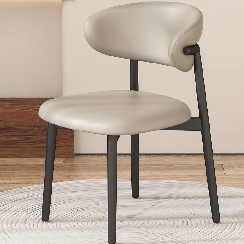 Modern Minimalist Dining Chair - Nordic Light Luxury Style - Comfortable Backrest Chair for Home, Hotel, Restaurant - Long Sitting Ergonomic Design thumbnail 7