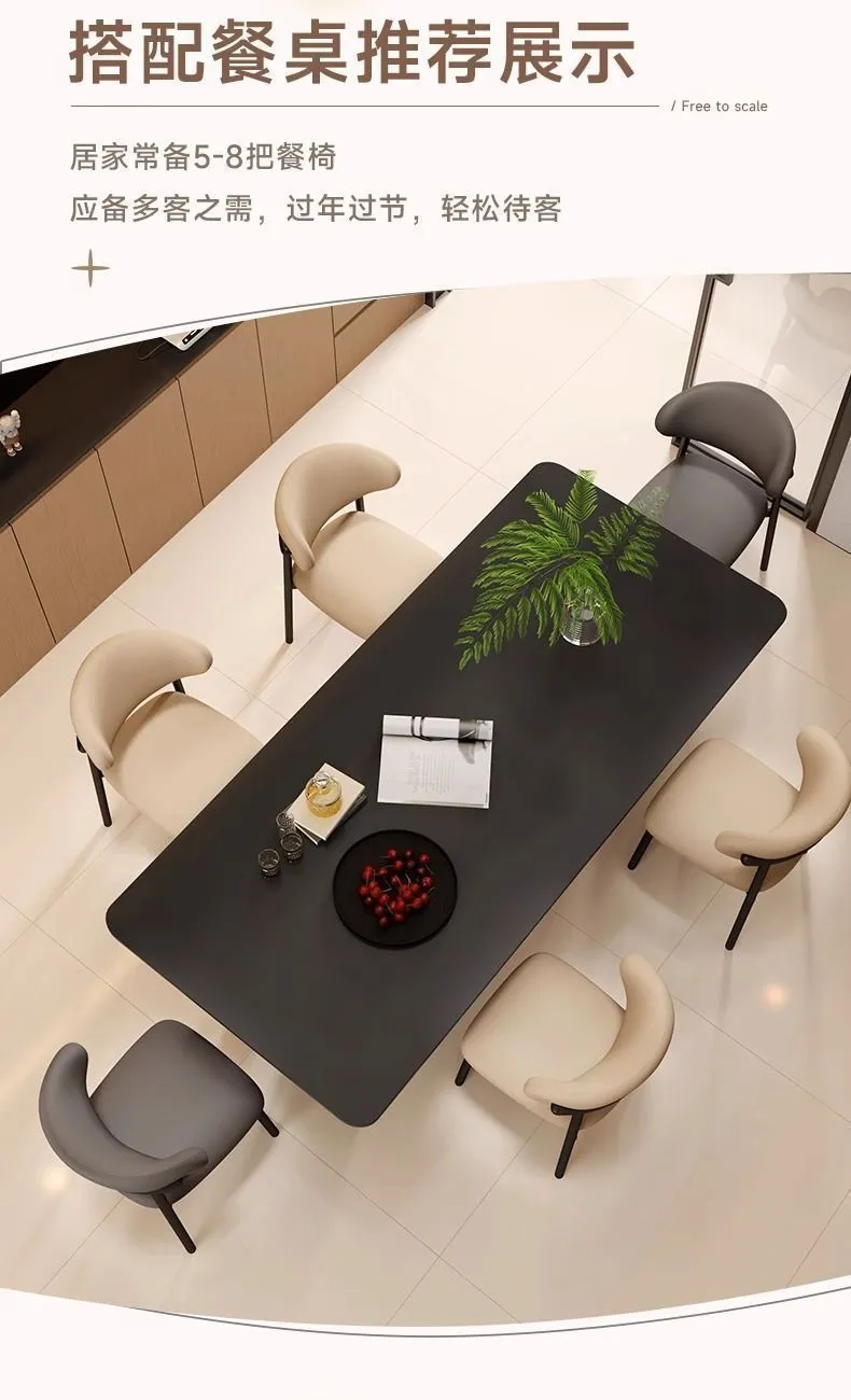 Modern Minimalist Dining Chair - Nordic Light Luxury Style - Comfortable Backrest Chair for Home, Hotel, Restaurant - Long Sitting Ergonomic Design showcase 5