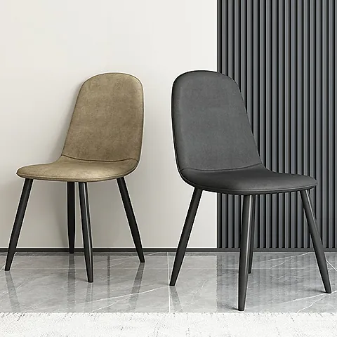 Modern Nordic Style Dining Chair with Iron Art Backrest - Minimalist Leisure Chair for Home, Office, Dining Room, Meeting Room, and Desk Use