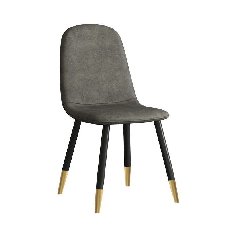 Modern Nordic Style Dining Chair with Iron Art Backrest - Minimalist Leisure Chair for Home, Office, Dining Room, Meeting Room, and Desk Use thumbnail 6