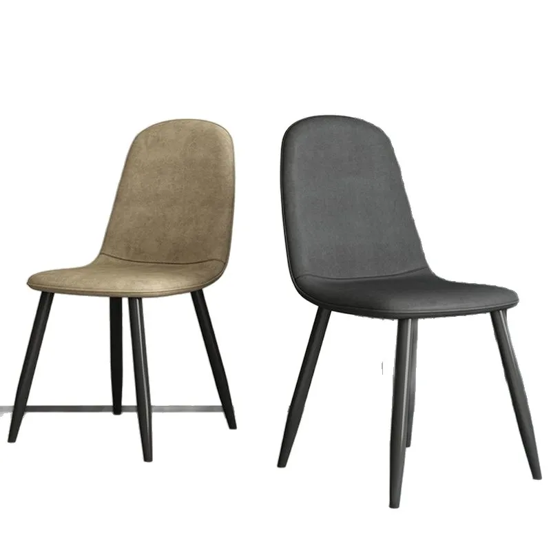 Modern Nordic Style Dining Chair with Iron Art Backrest - Minimalist Leisure Chair for Home, Office, Dining Room, Meeting Room, and Desk Use thumbnail 5