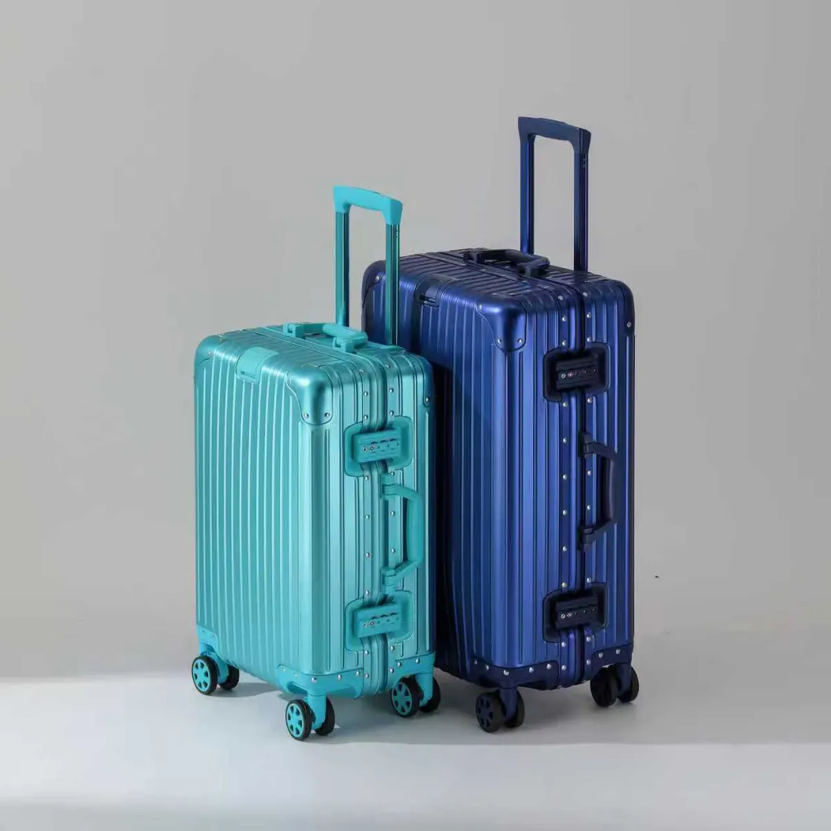 Aluminum Magnesium Alloy Trolley Suitcase 20 Inch Carry-On Luggage for Men and Women, Universal Wheels, Password Lock, Lightweight Travel Suitcase showcase 12