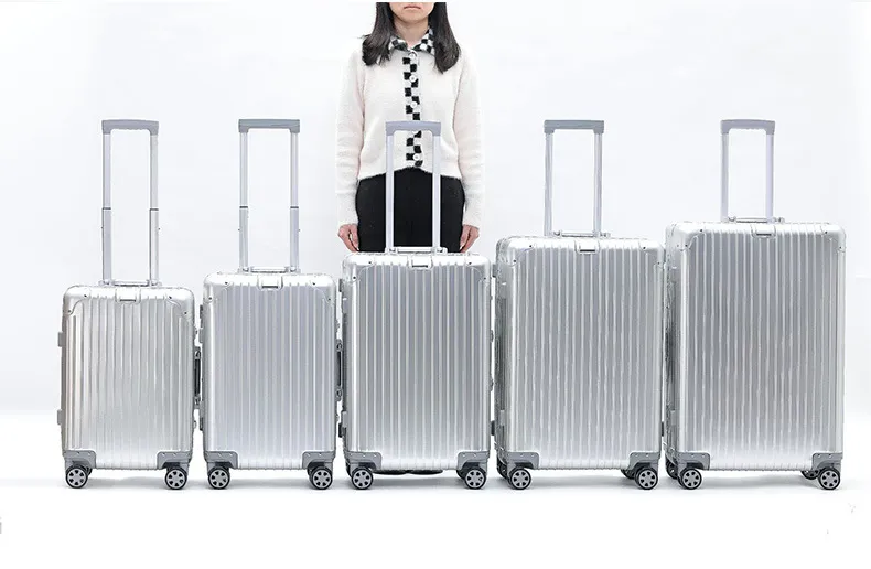Aluminum Magnesium Alloy Trolley Suitcase 20 Inch Carry-On Luggage for Men and Women, Universal Wheels, Password Lock, Lightweight Travel Suitcase showcase 8