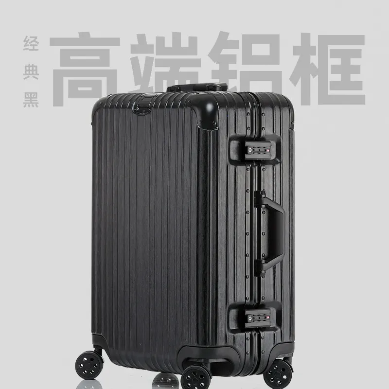 Aluminum Magnesium Alloy Trolley Suitcase 20 Inch Carry-On Luggage for Men and Women, Universal Wheels, Password Lock, Lightweight Travel Suitcase thumbnail 7