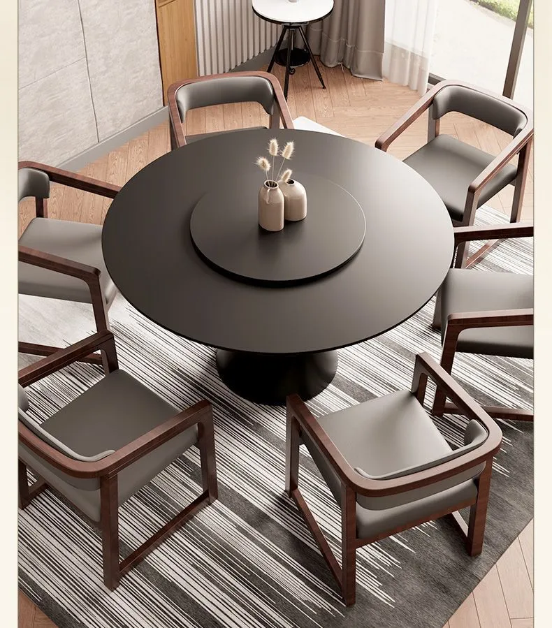 Solid Wood Dining Chair Set of 2, Italian Style Light Luxury Tea Chair, Simple Master Armchair with Backrest, Modern Chinese Home Furniture showcase 18