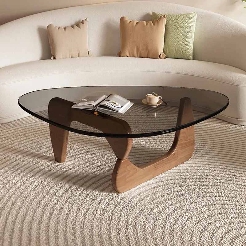 Modern Glass Coffee Table for Living Room - Small Apartment Accessible Luxury Normcore Design - Creative Popular Center Table thumbnail 1