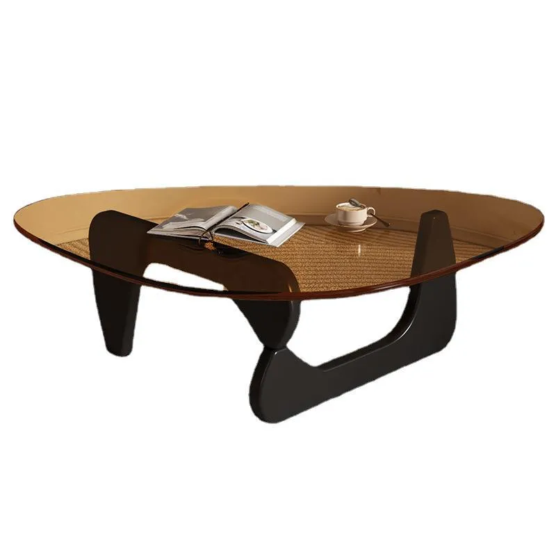 Modern Glass Coffee Table for Living Room - Small Apartment Accessible Luxury Normcore Design - Creative Popular Center Table thumbnail 5