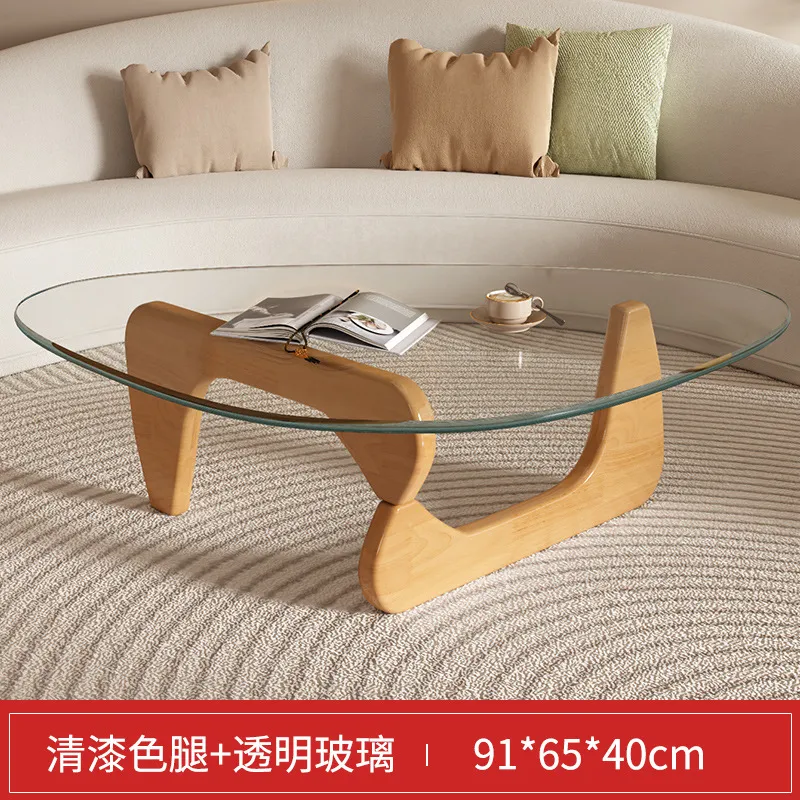 Modern Glass Coffee Table for Living Room - Small Apartment Accessible Luxury Normcore Design - Creative Popular Center Table thumbnail 8