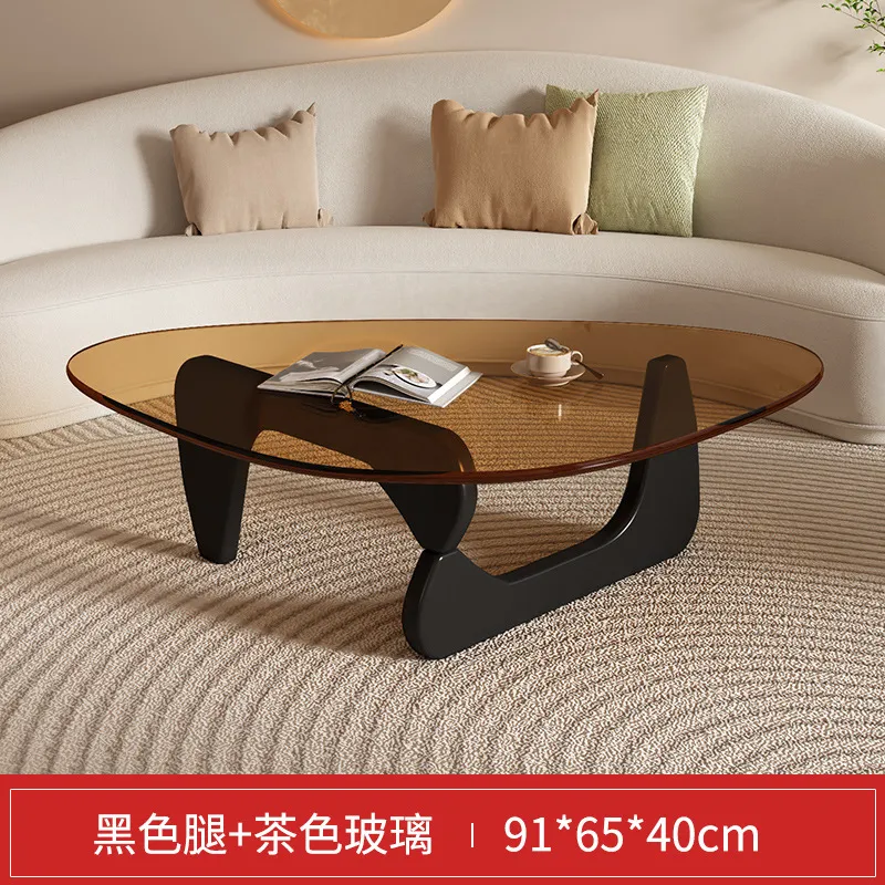 Modern Glass Coffee Table for Living Room - Small Apartment Accessible Luxury Normcore Design - Creative Popular Center Table thumbnail 7