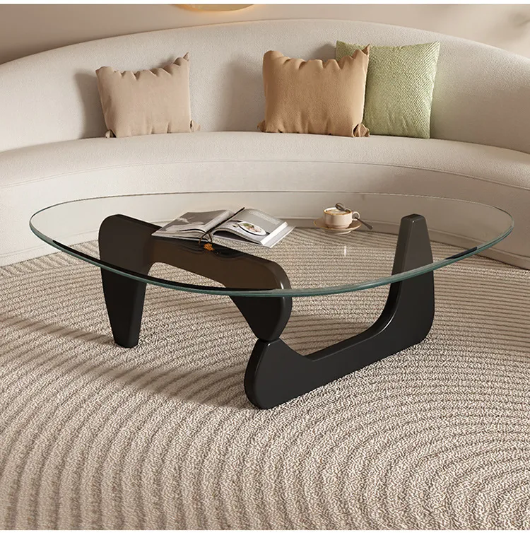 Modern Glass Coffee Table for Living Room - Small Apartment Accessible Luxury Normcore Design - Creative Popular Center Table showcase 5