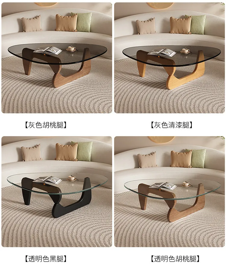 Modern Glass Coffee Table for Living Room - Small Apartment Accessible Luxury Normcore Design - Creative Popular Center Table showcase 12