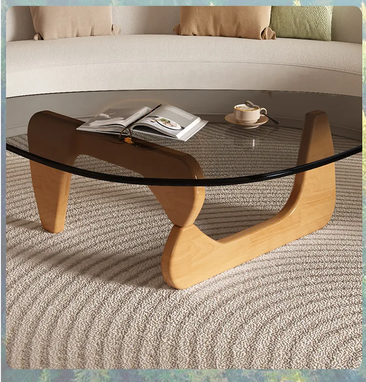 Modern Glass Coffee Table for Living Room - Small Apartment Accessible Luxury Normcore Design - Creative Popular Center Table showcase 10