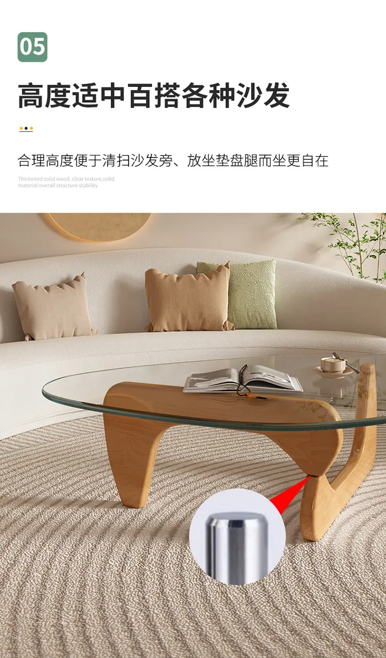 Modern Glass Coffee Table for Living Room - Small Apartment Accessible Luxury Normcore Design - Creative Popular Center Table showcase 19