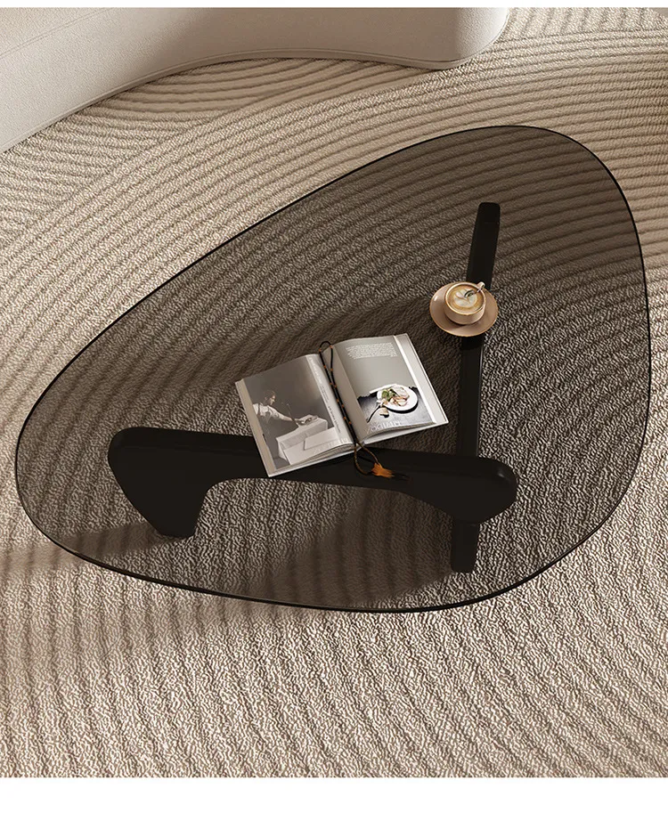 Modern Glass Coffee Table for Living Room - Small Apartment Accessible Luxury Normcore Design - Creative Popular Center Table showcase 15