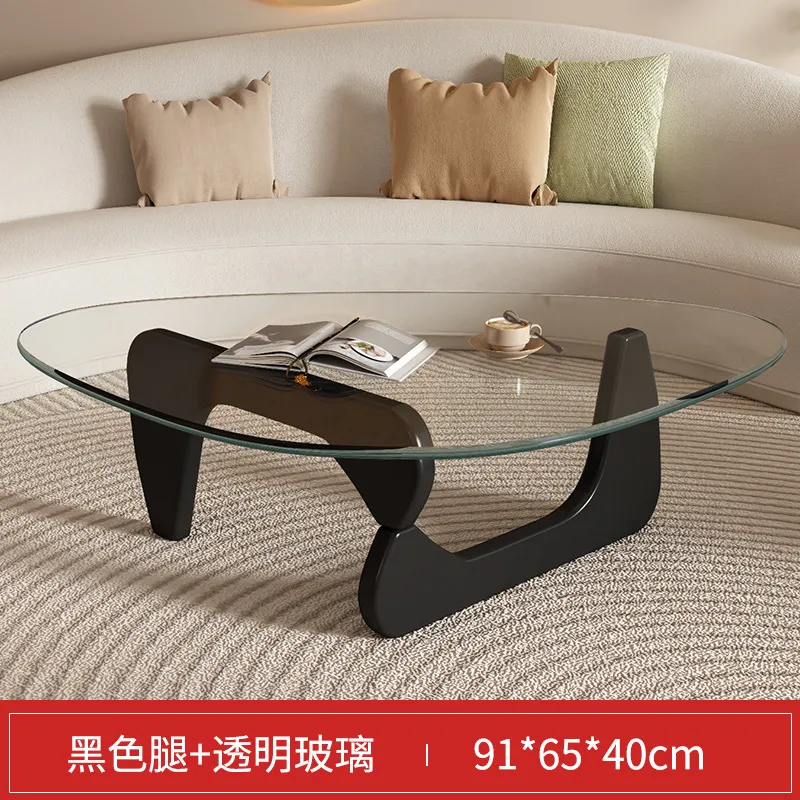 Modern Glass Coffee Table for Living Room - Small Apartment Accessible Luxury Normcore Design - Creative Popular Center Table thumbnail 9