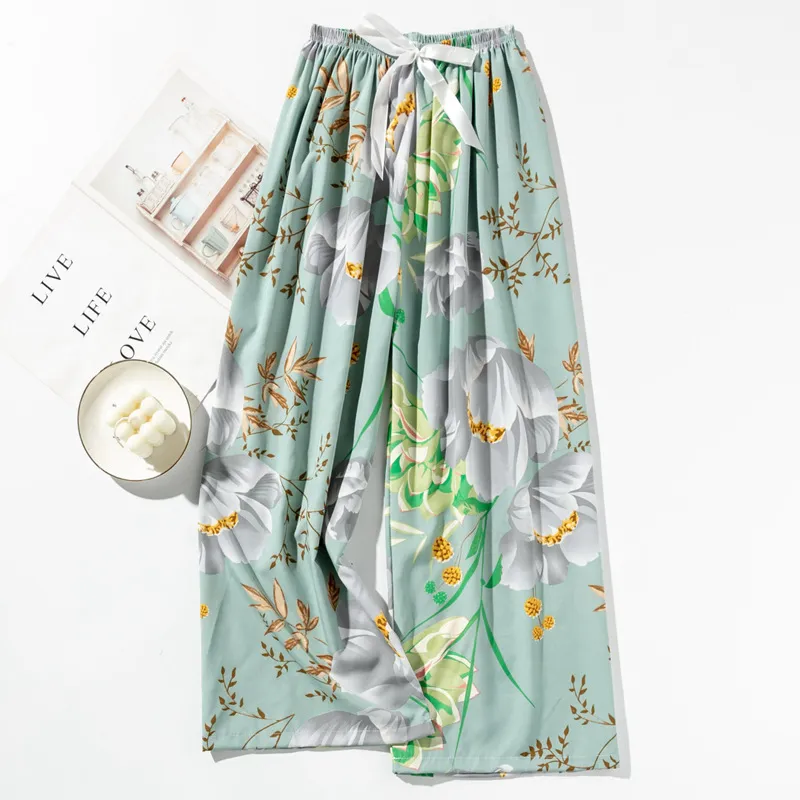 Women's Pajama Pants - Lightweight Loose Fit Wide Leg Cartoon Print Sleepwear Loungewear for Spring Summer Plus Size Comfortable Trousers showcase 13