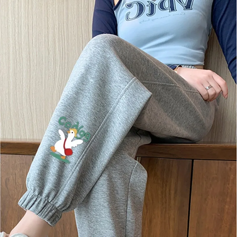 Women's Plus Size Casual Sweatpants - Trendy Loose Fit All-Match Fashion Sports Pants for Autumn, Bloomers Style thumbnail 9