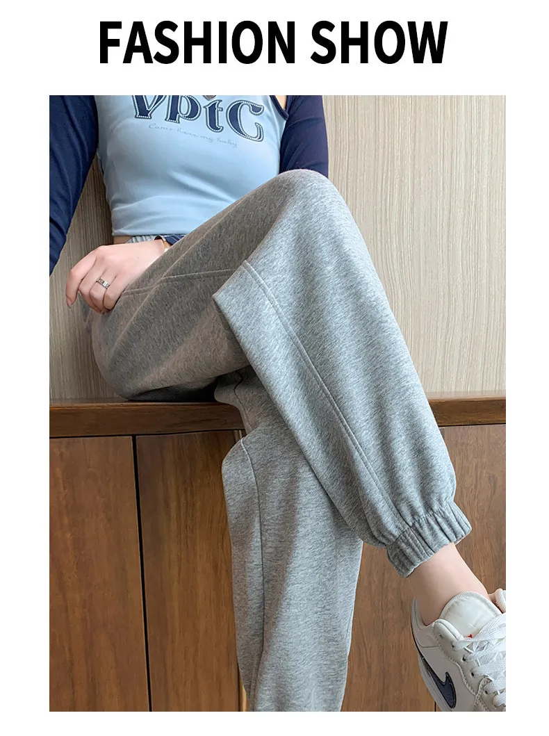 Women's Plus Size Casual Sweatpants - Trendy Loose Fit All-Match Fashion Sports Pants for Autumn, Bloomers Style showcase 15