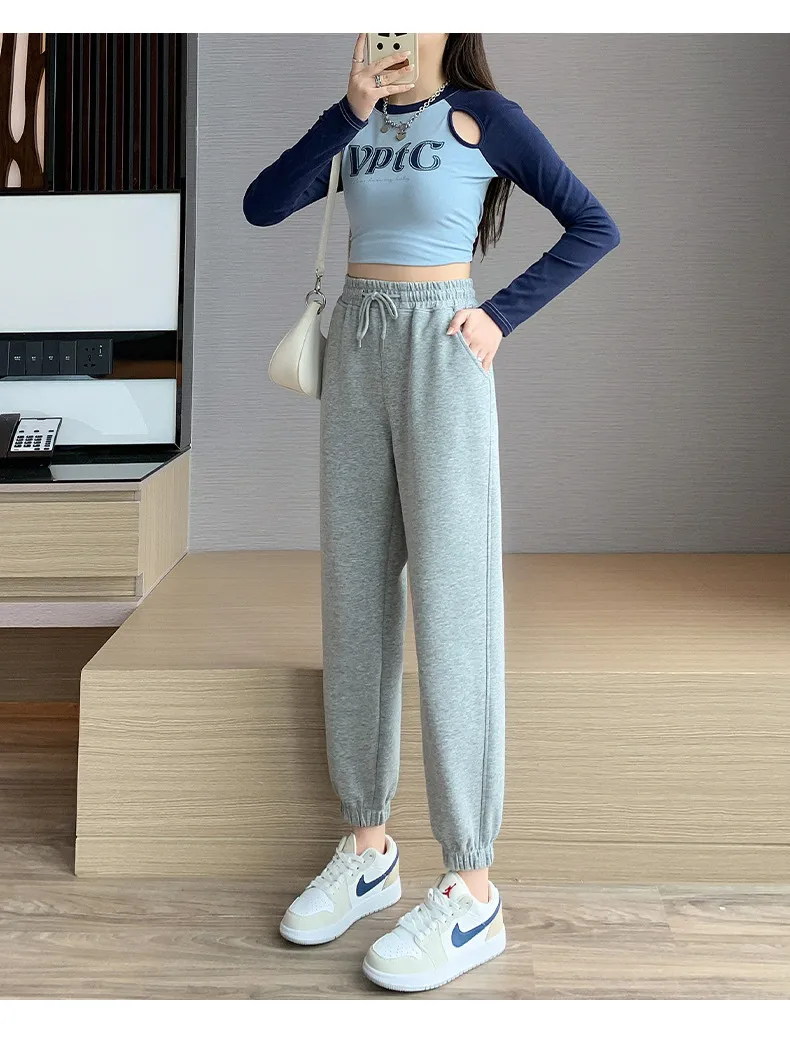 Women's Plus Size Casual Sweatpants - Trendy Loose Fit All-Match Fashion Sports Pants for Autumn, Bloomers Style showcase 17