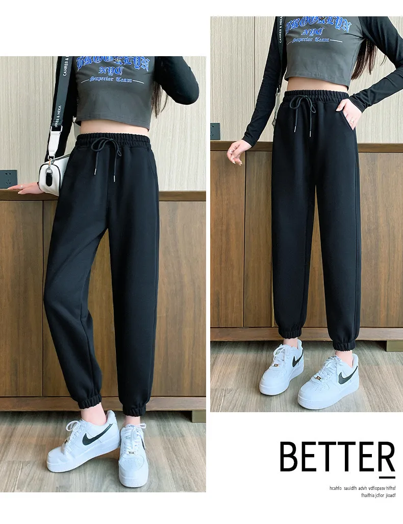 Women's Plus Size Casual Sweatpants - Trendy Loose Fit All-Match Fashion Sports Pants for Autumn, Bloomers Style showcase 12