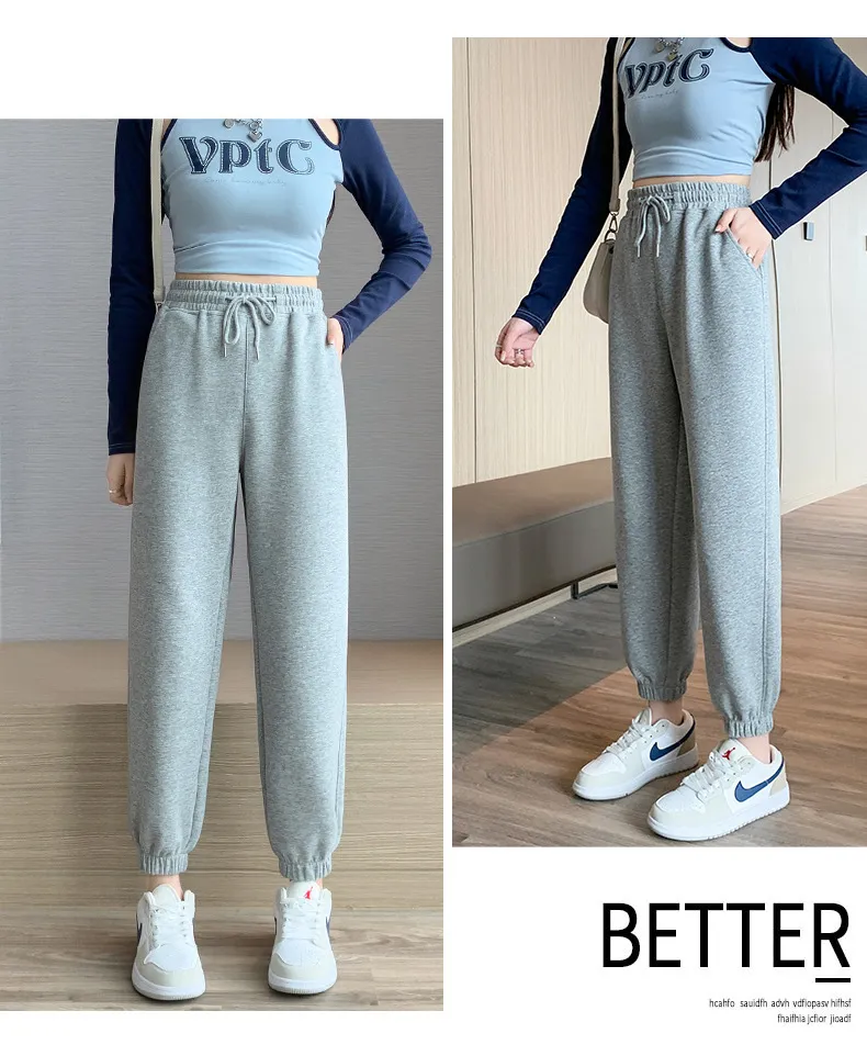 Women's Plus Size Casual Sweatpants - Trendy Loose Fit All-Match Fashion Sports Pants for Autumn, Bloomers Style showcase 18