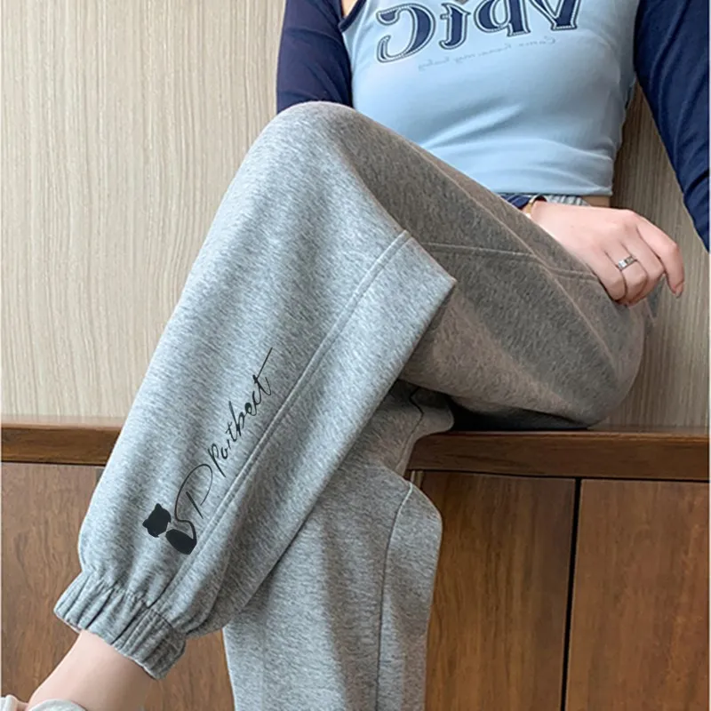 Women's Plus Size Casual Sweatpants - Trendy Loose Fit All-Match Fashion Sports Pants for Autumn, Bloomers Style thumbnail 1