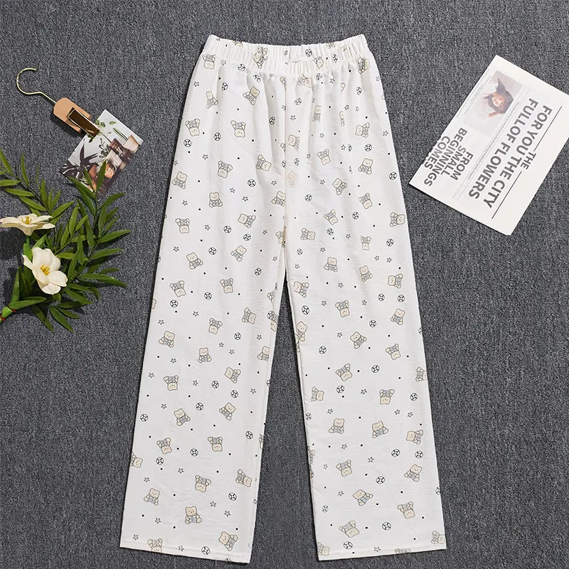 Women's Soft Cloud Cotton Cartoon Print Pajama Pants - Lightweight, Breathable, Comfortable Lounge Pants for Home and Casual Wear thumbnail 10