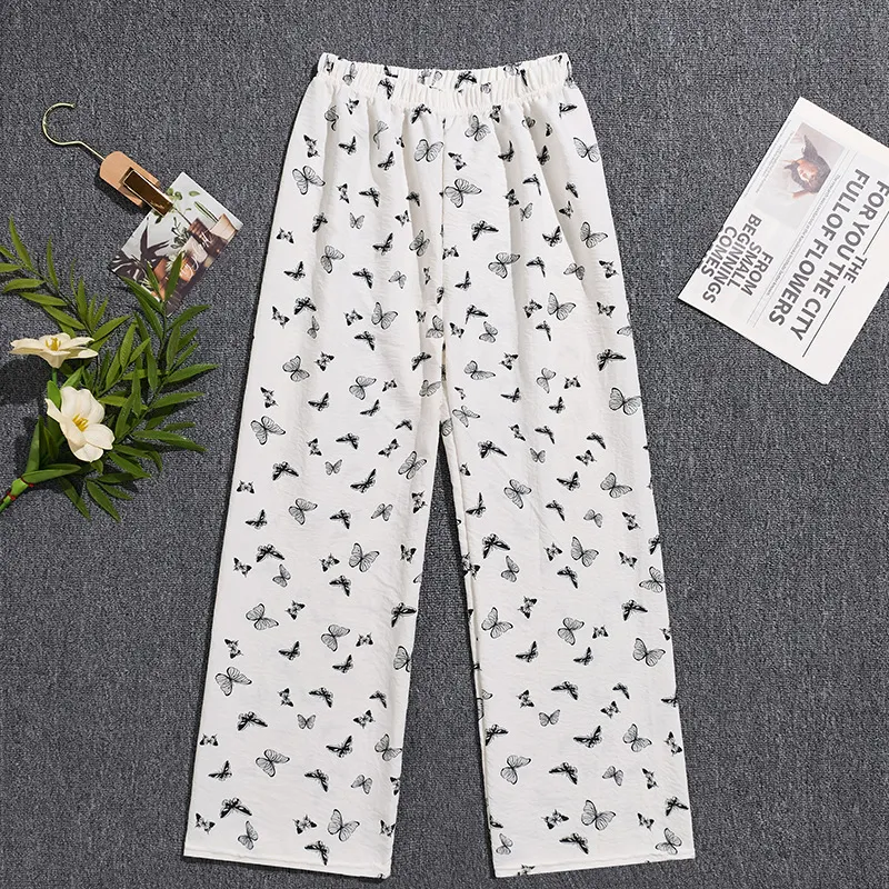 Women's Soft Cloud Cotton Cartoon Print Pajama Pants - Lightweight, Breathable, Comfortable Lounge Pants for Home and Casual Wear thumbnail 4