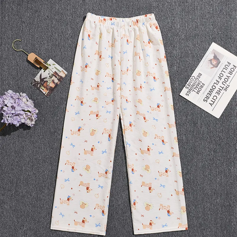 Women's Soft Cloud Cotton Cartoon Print Pajama Pants - Lightweight, Breathable, Comfortable Lounge Pants for Home and Casual Wear thumbnail 6