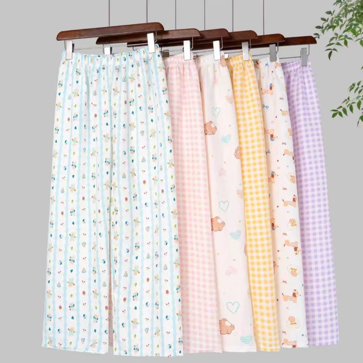 Women's Soft Cloud Cotton Cartoon Print Pajama Pants - Lightweight, Breathable, Comfortable Lounge Pants for Home and Casual Wear showcase 1