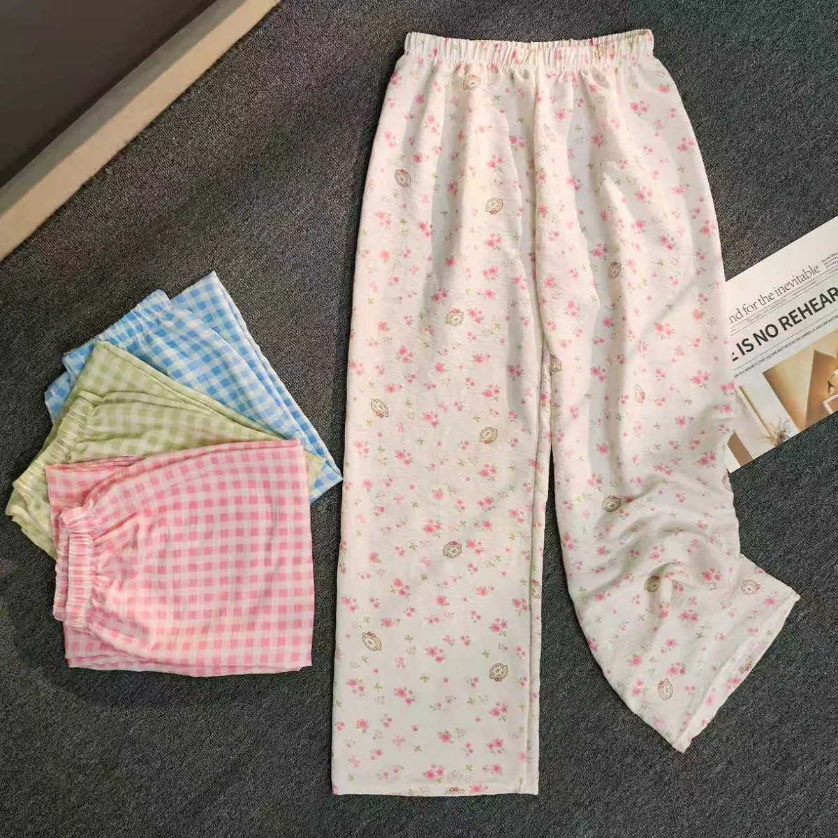 Women's Soft Cloud Cotton Cartoon Print Pajama Pants - Lightweight, Breathable, Comfortable Lounge Pants for Home and Casual Wear showcase 2