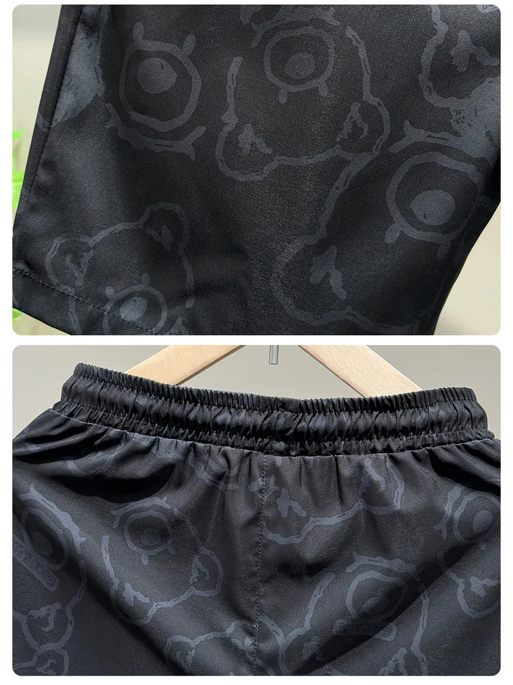 Men's Summer Shorts Lightweight Loose Fit Casual Sports Beach Shorts with Bear Design for Couples showcase 12