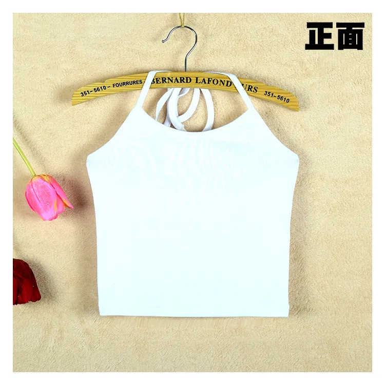 Women's Halter Neck Lace-Up Crop Top - Plus Size Cotton Undershirt, Backless, Slim Fit, Spring Fashion Wholesale showcase 5