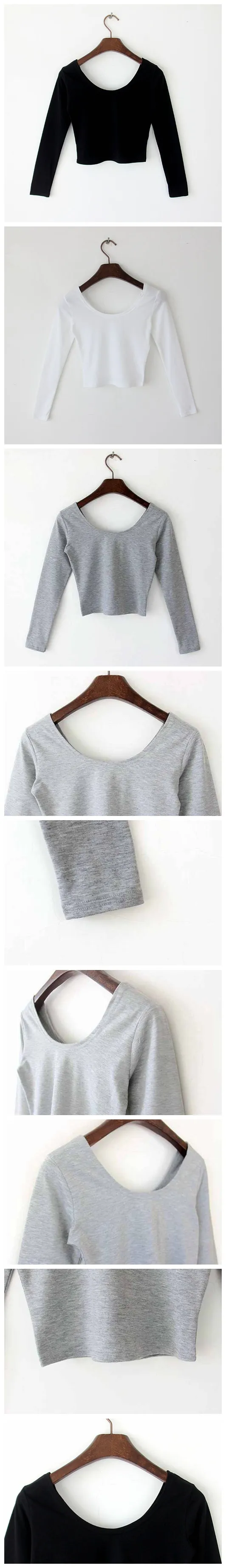 Women's Long Sleeve Cotton Blend Yoga Shirt - Korean Style Autumn Winter Activewear Top for Dance, Workout, Casual Wear showcase 17
