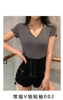 Women's Slim Fit Crop Top Short Sleeve T-Shirt - Round Neck Summer Navel Tee - Trendy Fitted Shirt for Women & Girls showcase 2