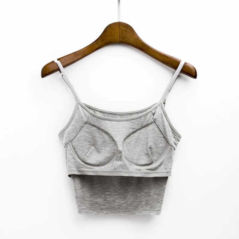 Women's Strapless Tube Top with Built-in Bra Pads - Modal Comfort Bandeau Crop Top Vest Underwear for Summer thumbnail 4