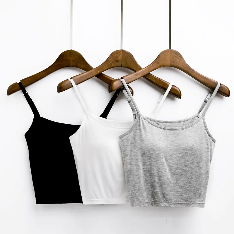 Women's Strapless Tube Top with Built-in Bra Pads - Modal Comfort Bandeau Crop Top Vest Underwear for Summer thumbnail 1