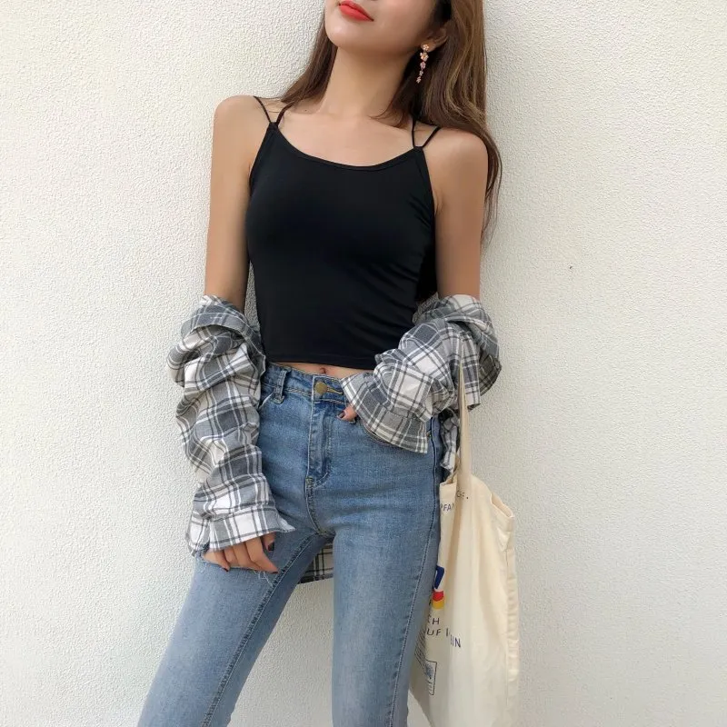 Women's Sexy Backless Crop Top Summer Camisole - Cross Straps, Short Navel, Trendy Fashion Shirt for Parties, Clubs, and Casual Wear showcase 14