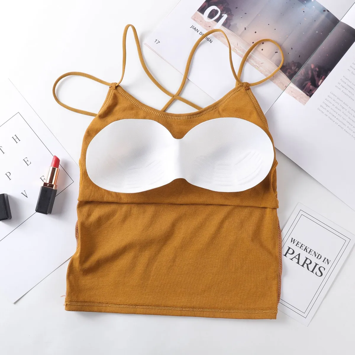 Women's Sexy Backless Crop Top Summer Camisole - Cross Straps, Short Navel, Trendy Fashion Shirt for Parties, Clubs, and Casual Wear showcase 7