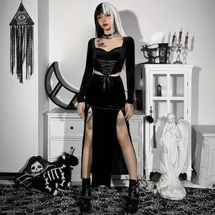 Women's Sexy Dark Bat Vest Summer Halter Top - Zipper Navel-Baring Tight Fit European American Style showcase 8