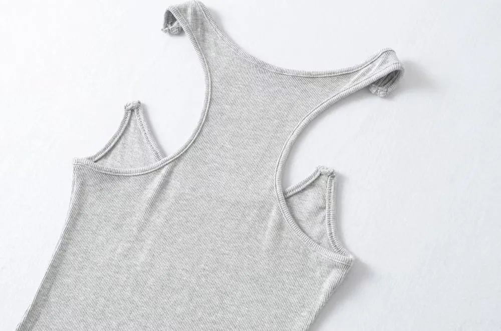 Women's Slim Fit Cropped Vest Top - Invisible Shoulder Strap, Solid Color, Summer Fashion for a Sleek Silhouette showcase 20