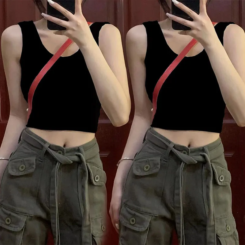 2026 Summer Women's Crop Top Camisole - Versatile Outerwear or Inner Wear, Stylish Sleeveless Design for Everyday Fashion showcase 8