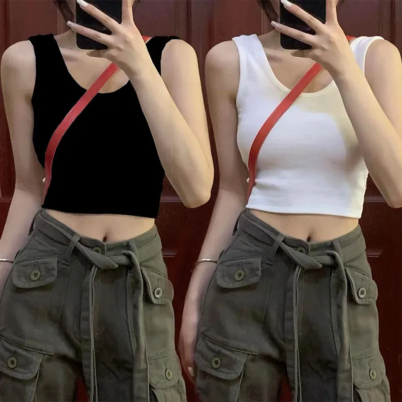 2026 Summer Women's Crop Top Camisole - Versatile Outerwear or Inner Wear, Stylish Sleeveless Design for Everyday Fashion showcase 9
