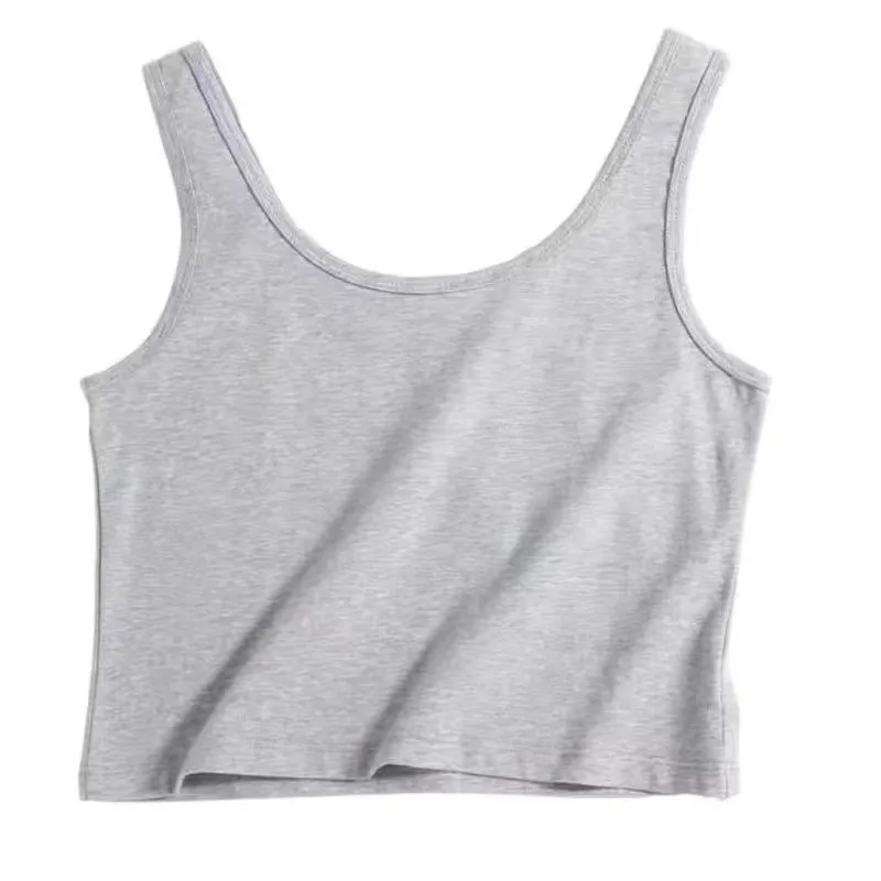 2026 Summer Women's Crop Top Camisole - Versatile Outerwear or Inner Wear, Stylish Sleeveless Design for Everyday Fashion thumbnail 5