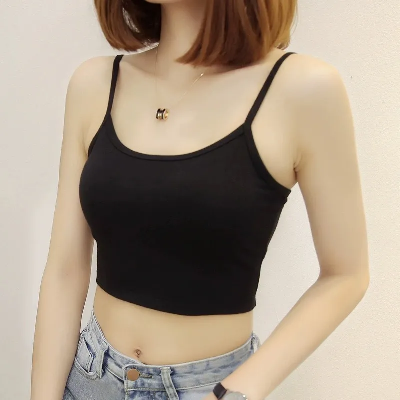 2026 Summer Women's Crop Top Camisole - Versatile Outerwear or Inner Wear, Stylish Sleeveless Design for Everyday Fashion thumbnail 9