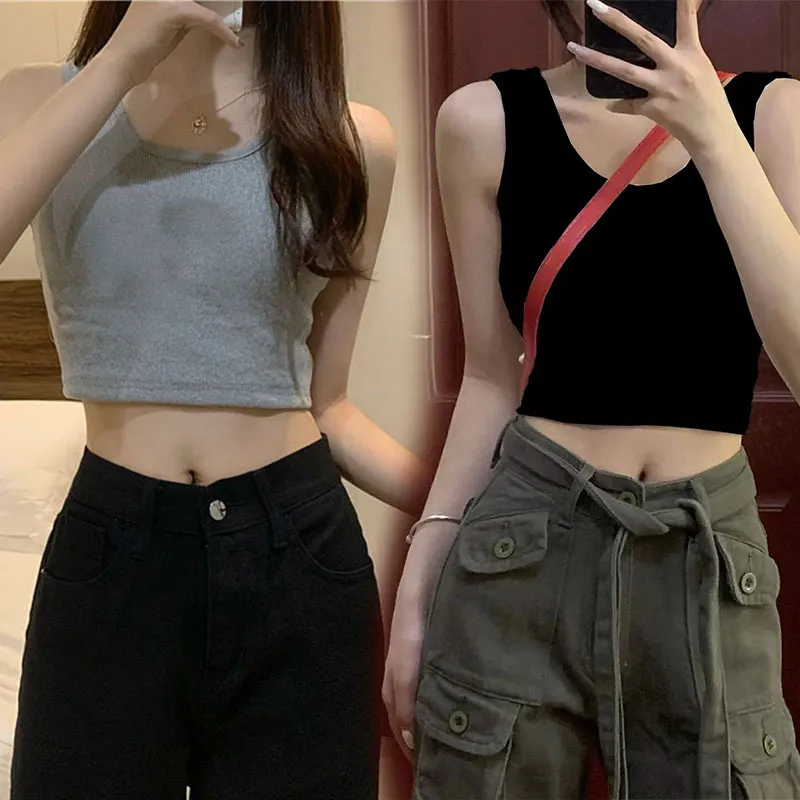 2026 Summer Women's Crop Top Camisole - Versatile Outerwear or Inner Wear, Stylish Sleeveless Design for Everyday Fashion showcase 12