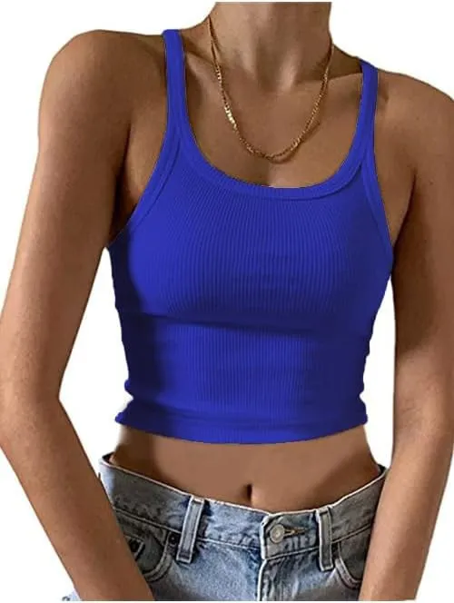 Women's Summer Milk Silk Camisole Vest - Spice Girls Style, Navel-Baring, Thin Outer Wear Top for Fashionable Ladies thumbnail 6
