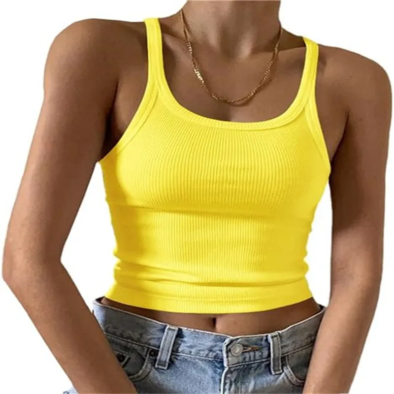 Women's Summer Milk Silk Camisole Vest - Spice Girls Style, Navel-Baring, Thin Outer Wear Top for Fashionable Ladies thumbnail 7